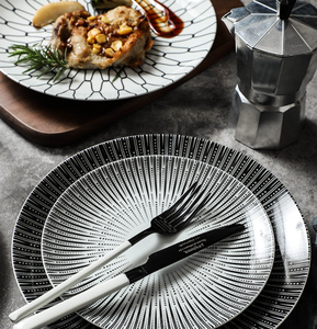 Assiettes à dîner occidentales en porcelaine, style minimaliste européen, écologiques, design unique et créatif, pour restaurants, hôtels, mariages - Product Image 5