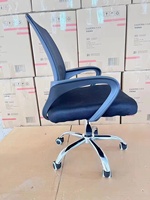Chaise de bureau respirante à dossier moyen en maille de haute qualité, design à cadre carré, réglable en hauteur, directement de l'usine