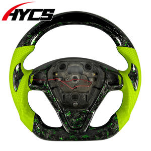 Volant sport en fibre de carbone forgée avec affichage LED du régime moteur pour Ford Fiesta <span class=keywords><strong>ST</strong></span> <span class=keywords><strong>ST</strong></span>-<span class=keywords><strong>Line</strong></span> MK4 RS, personnalisation possible - Product Image 1