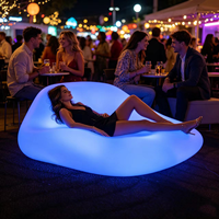 Fauteuil inclinable LED à couleurs variables, indice de protection IP54, pour la décoration, Halloween, Noël, événements, utilisation en bar, télécommande, intensité réglable