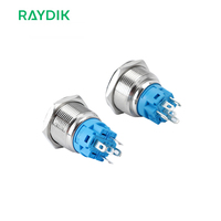 Interrupteur à bouton poussoir basse tension 12V 24V marche/arrêt 8 mm 12 mm 16 mm 19 mm 22 mm 2 3 4 5 6 broches