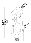 Cinto de segurança para proteção contra acidentes, fivela de gancho de segurança forjado para resgate em aço - Product Image 2