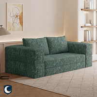 Zenmoon Canapé-lit compressé monoplace en tissu, double usage, pour appartement et entrepôt, modèle d'exportation, vente en gros pour le commerce transfrontalier