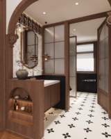 Carreaux de sol et de mur en céramique modernes, motifs et couleurs variés, finition mate antidérapante pour appartement, salle de bain, salle à manger, villa