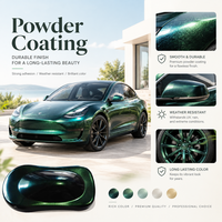 Nouvelle tendance, poudre écologique PPBS1704, couleur verte bleue caméléon, revêtement en poudre pour voiture, bateau, meubles, peinture