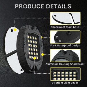 <span class=keywords><strong>2</strong></span> 8 10 12 <span class=keywords><strong>16</strong></span> Pods High Bright Pure White LED Rock Light Underbody Glow Chasis para Car Truck Jeep Off-Road - Product Image 6