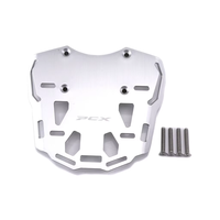 Support de porte-bagages PCX150 en alliage d'aluminium noir et argent pour moto – Support de montage pour amélioration du porte-bagages