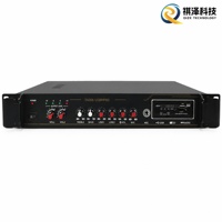 Amplificateur de puissance pour sonorisation en rack, 60W à 180W, avec volume indépendant à deux zones, USB, Bluetooth, carte SD, radio FM