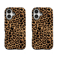 Étuis de téléphone portable magnétiques 2-en-1 à motif léopard pour 17 Pro Max & 16, antichoc et antidérapants, compatibles