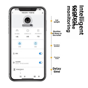 Vente en gros usine : Nouvelle litière pour <span class=keywords><strong>chat</strong></span> entièrement automatique en métal, nettoyage intelligent, contrôle par application, grande capacité, lavable pour chats - Product Image 4