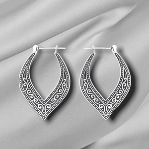 New Trendy Silver Plated Alloy Bohemian Hoop <strong>Earrings</strong> Women Tassel Butterfly <strong>Lightening</strong> Hollow Heart <strong>Earrings</strong> - Product Image 1