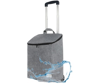 Chariot de courses pliable portable en polyester et alliage d'aluminium, chariot familial, chariot à bagages pratique - Product Image 1