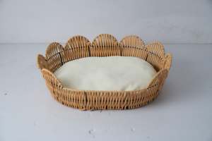 Ganzjahres-Haustier-Rattanhaus Umweltfreundliches Komfortables Haustierbett für Pelzige Freunde Weiden-Kunsthandwerk Katzenhaus - Product Image 3