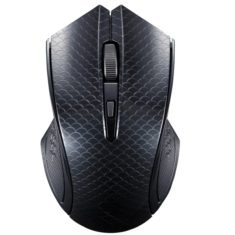 2.4 Wireless Fish-scale Pattern Ergo Woreless Mouse Maus Rato without Battery for PC Desktop