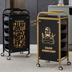 Professional Modern Metal Salon <b>Tool</b> <b>Trolley</b> with 4-Wheel Rolling Storage Cart for Hair & Beauty Salons Eco-Friendly - Product Image 3