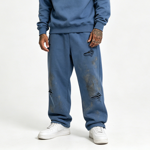 <span class=keywords><strong>Pantaloni</strong></span> Jogger da Uomo e <span class=keywords><strong>Donna</strong></span> Stile Retrò Lavato Strappato con Stampa Logo <span class=keywords><strong>Impermeabili</strong></span> Traspiranti Vestibilità Larga - Product Image 1