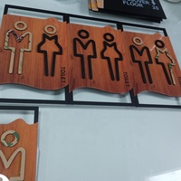 Kexian Panneau de plaque de porte personnalisé d'usine de haute qualité Panneau de logo en acrylique non lumineux Panneau de porte de salle de bain Autocollant de toilette Signalisation