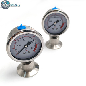 Manómetro Sanitario de Diafragma de Acero Inoxidable con Abrazadera Tri-Clamp, Marca SANSUN OEM, Garantía de 3 Años para la Industria Alimentaria, Láctea y Farmacéutica - Product Image 3