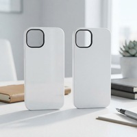 Coque de téléphone personnalisable antichoc en TPU + PC 2-en-1, coque vierge 3D par sublimation pour iPhone 13 14 15 16 17 Pro Max