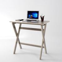Bureau pliable moderne en contreplaqué pour salon et bureau, design simple, mobilier commercial