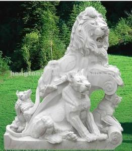 Casa puerta principal decorativa tallada a mano mármol blanco Natural tumbado León Animal estatua - Product Image 6