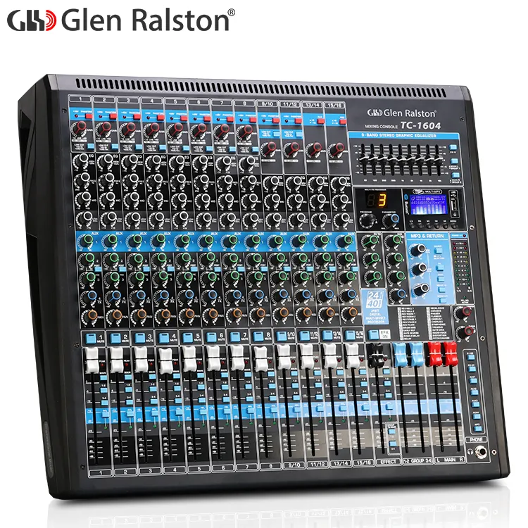 Geoglen — système vidéo numérique à 16 canaux ralpiston, avec Console sonore, mélangeur Audio, pour grand Hall