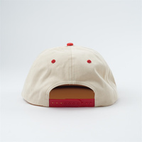Chapeaux non structurés avec patch tissé personnalisé à 5 panneaux avec corde sur le bord