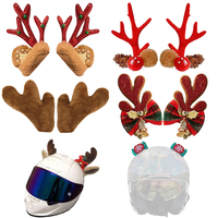 Ornements de casque de moto avec cornes de cerf de Noël personnalisés Accessoires de nouvelle condition pour vélo, cyclisme et équitation Taille libre