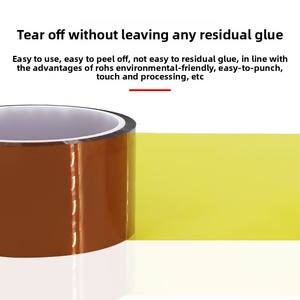 Nastro marrone diretto della fabbrica 180 gradi oro adesivo adesivo delle dita ad alta temperatura resistente con gomma nessun residuo all'ingrosso - Product Image 4