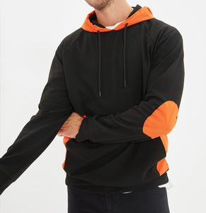 OEM Manufacturer's Custom Design 100% Cotton Men's Pullover <b>Hoodie</b> Lightweight Winter Jacket with Long Sleeves Solid Plain Dyed - Product Image 4