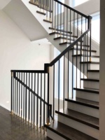 Produit de balustrade BH : Balustres d'escalier modernes en fer et laiton avec manchons en laiton de 5/8 po, finition sablée, anti-rouille, garantie à vie