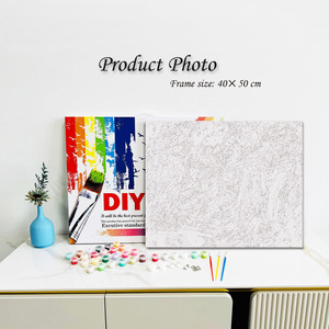 Paint by Numbers Canvas Art Kit Kiss of love with Paints Brushes DIY Home Decor for Adults Kids Pastoral Style - Product Image 2