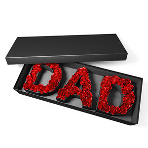 Boîte postale à fleurs pour bouquets personnalisée boîtes postales en carton ondulé boîte cadeau pour papa - Product Image 1