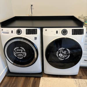 卸売ウッドバニティトップ洗濯機と乾燥機カウンタートップランドリーカウンタートップ木製洗濯機と乾燥機トッパー棚洗濯機トレイ - Product Image 3