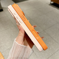 Funda de teléfono con marco de cristal mate original para iPhone 17 16 15 14 Pro Max, cubierta trasera cuadrada esmerilada a prueba de golpes con lente.