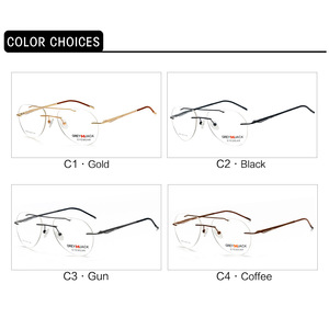 กรอบแว่นตาไร้ขอบรุ่น Grey Jack รุ่น SF9014 ดีไซน์เรียบง่าย วัสดุโลหะ สวมใส่สบาย เหมาะสำหรับผู้ใหญ่ทั้งชายและหญิง - Product Image 2