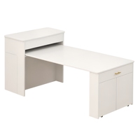 Table à manger carrée de luxe moderne 2026 avec plateau en pierre pour petit appartement, meuble de maison tout-en-un, extensible, pliable et avec armoire de rangement