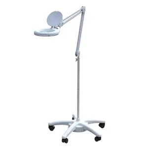 Adjustable Cosmetic Magnifying Manicure Lamp Beauty Store LED Lamp Floor Stand Magnifying Glass Lamp
