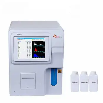 Analisador de hematologia totalmente automático, máquina de teste de sangue em 3 peças, laboratório, cbc, analisador de hematologia