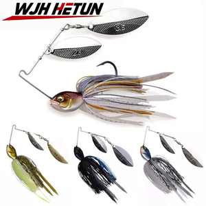 WJH HETUN Nouveau 18g 8 couleurs 120mm Leurre coulant <span class=keywords><strong>Buzz</strong></span> Bait, Swimbait Big Mouth, Chatterbait, Double Willow Spinnerbait pour poissons d'eau salée - Product Image 1
