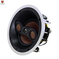 Haut-parleur de plafond CS284 incliné 6,5 pouces 120W passif 8 ohms noir avec subwoofer HiFi sans cadre pour faux plafond