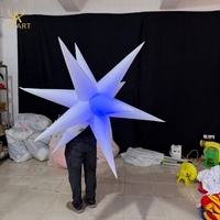 Sac à dos gonflable LED en forme d'étoile de 1,5 m de diamètre, idéal pour les spectacles de théâtre et les fêtes