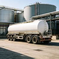 Semi-remorque citerne en acier inoxydable avec équipements de sécurité complets pour le transport sécurisé de liquides chimiques sur de longues distances