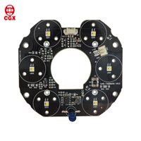 Placa LED PCBA de Cobre de 1 oz con LED IR Blanco de Doble Chip CGX, ODM OEM Personalizada, 12V, Luz de Relleno para Visión Nocturna de Cámaras de Seguridad CCTV