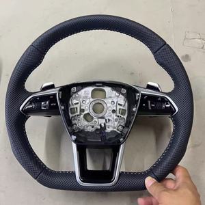 Volant de voiture en cuir perforé pour <span class=keywords><strong>Audi</strong></span> B8 C7 A6 C8 A8 S3 <span class=keywords><strong>Rs3</strong></span> Rs7 S5 R8 S4 B8.5 SQ5 S4 B8.5 Q3 Q5 Q7 - Product Image 4