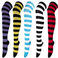 Chaussettes de compression pour femmes avec logo respirant tricoté rayé bas chaud genou longueur utilisation quotidienne chaussettes personnalisées
