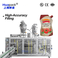 Machine de remplissage automatique de sachets Doypack à haute précision pour ketchup de tomate, machine d'emballage de sauces liquides en sachets préformés à fond plat