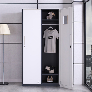2 ประตูมัลติฟังก์ชั่โมเดิร์น<span class=keywords><strong>ตู้</strong></span>เหล็กเฟอร์นิเจอร์ห้องนอน<span class=keywords><strong>ตู้</strong></span><span class=keywords><strong>เสื้อผ้า</strong></span><span class=keywords><strong>ตู้</strong></span><span class=keywords><strong>เสื้อผ้า</strong></span>พร้อมฉากกั้นและราว<span class=keywords><strong>เสื้อผ้า</strong></span> - Product Image 2