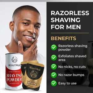 Polvere da <span class=keywords><strong>Barba</strong></span> Nera Personalizzata OEM Portatile Senza Rasoio per Uomo, Polvere da <span class=keywords><strong>Barba</strong></span> Private Label che Aiuta a Prevenire i Peli Incarniti - Product Image 4