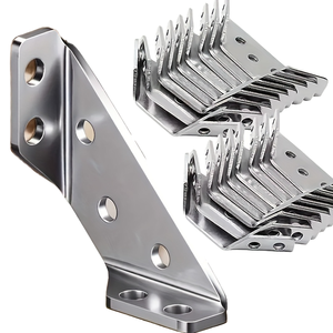 Support d'angle multifonctionnel moderne en acier inoxydable, support triangulaire, outil de quincaillerie pour cuisine, salle à manger, travail du bois - Product Image 1